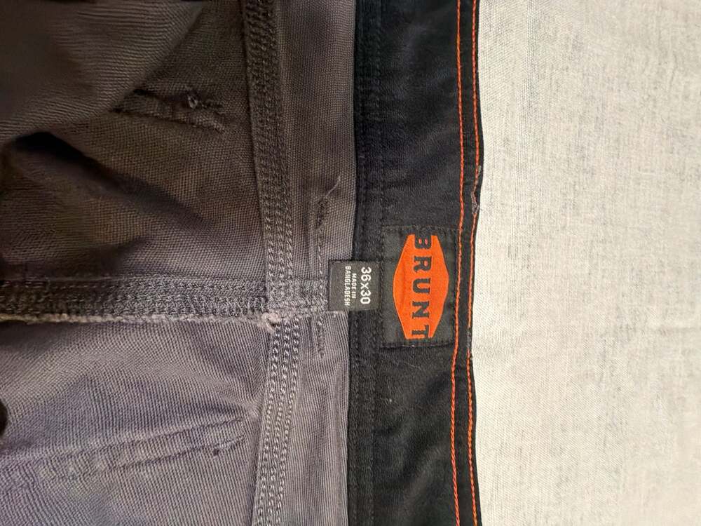 Brunt The Torra HD Cargo Utility Work Pants Charcoal Men's Size 36x30
